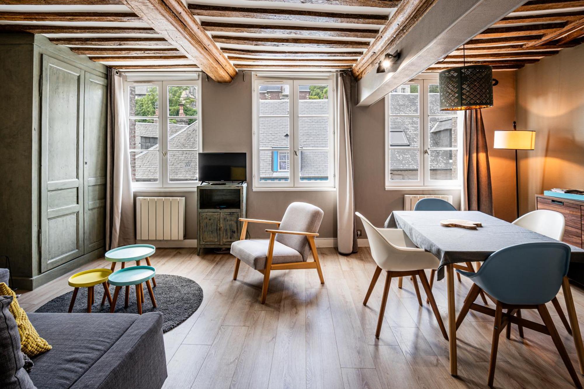 Cosy Loft - Plein Centre D'Honfleur Appartement Buitenkant foto